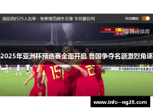 2025年亚洲杯预选赛全面开启 各国争夺名额激烈角逐